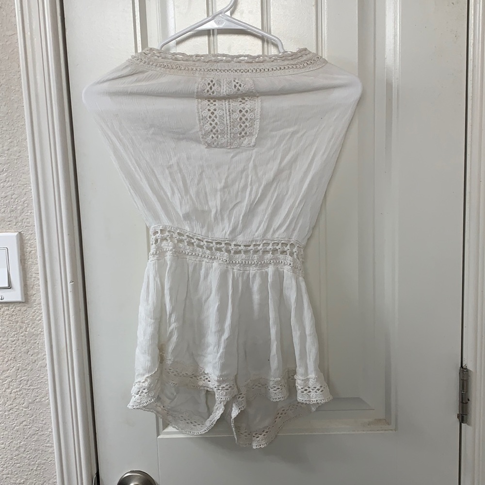 Strapless bathing suit coverup